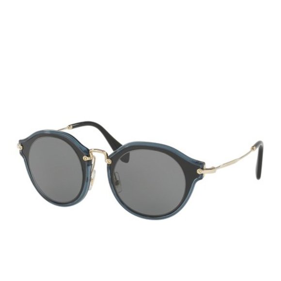 NEW MIU MIU Round 49mm Acetate Frame Sunglasses - Picture 4 of 4